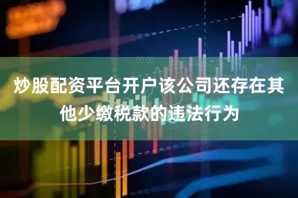 炒股配资平台开户该公司还存在其他少缴税款的违法行为
