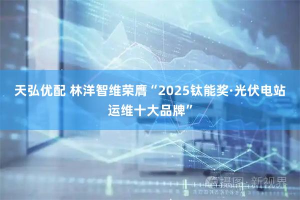 天弘优配 林洋智维荣膺“2025钛能奖·光伏电站运维十大品牌”